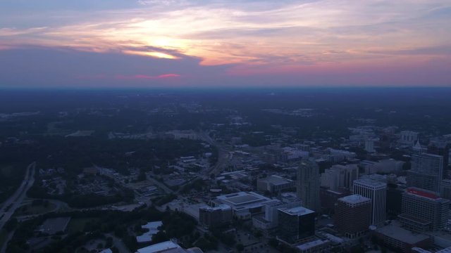 Aerial North Carolina Raleigh July 2017 Sunset 4K Inspire 2