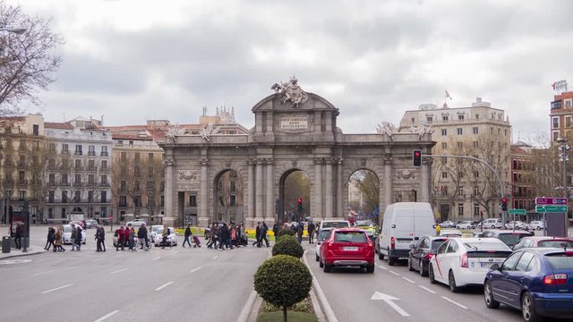 Timelapse at the Alcala Gate, Madrid