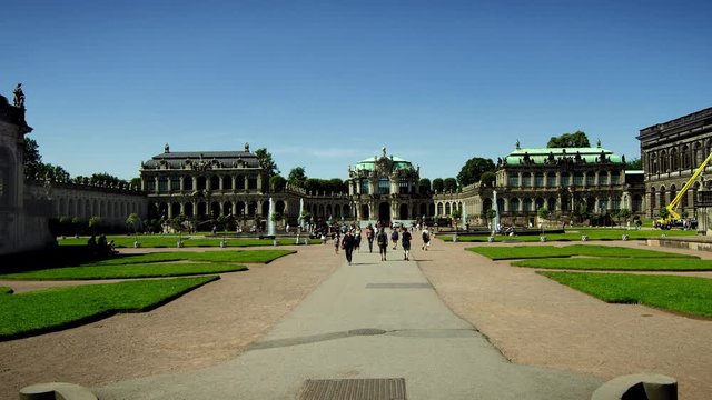 Famous Zwinger palace in Dresden, Saxrony, Germany, Jul 2017