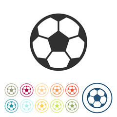 Obraz premium Runde Schaltflächen - Fußball