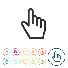 Runde Schaltflächen - Cursor - Zeigefinger