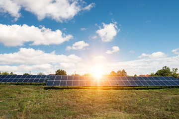 Fototapeta premium Solar panels, photovoltaic - alternative electricity source
