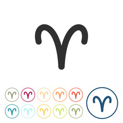 Runde Schaltflächen - Widder - Horoskop