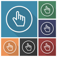 Button - Set - Schatten - Cursor - Zeigen