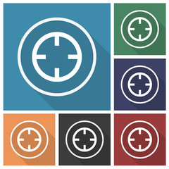 Obraz premium Button - Set - Schatten - Fadenkreuz