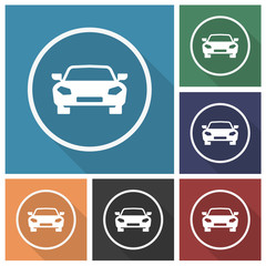 Obraz premium Button - Set - Schatten - Personnenwagen