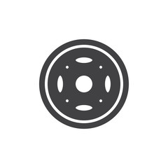 Car wheel disk icon vector, filled flat sign, solid pictogram isolated on white. Symbol, logo illustration.