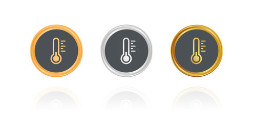 Thermometer kühl - Bronze, Silber, Gold Buttons