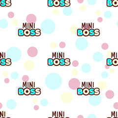 Mini boss seamless pattern