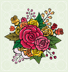 flower bouquet vector illustration