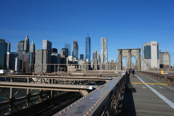 Fototapeta premium Brooklyn Bridge Nowy Jork Manhattan Hudson River