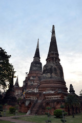 Fototapeta premium The view around Ayutthaya Historical park, Thailand. It's a UNESCO world heritage, filled by temples and Buddha statues
