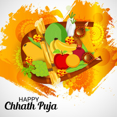 Fototapeta premium Happy Chhath Puja