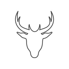 Line Deer head illustration vector 