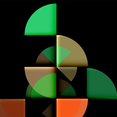 Obraz premium Geometric circle abstract banner