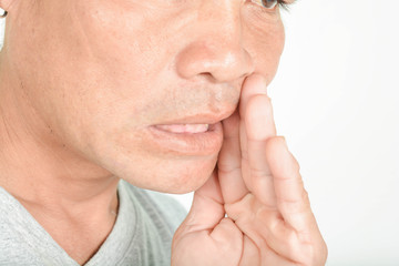Fototapeta premium Toothache in man