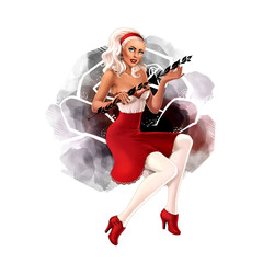 Pin Up girl tattoo style © Koletak