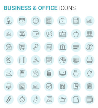 Business and Office Line Icons