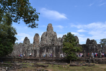 Fototapeta na wymiar The view around Bayon Temple complex, - Angkor Wat. Can you see faces are everywhere?
