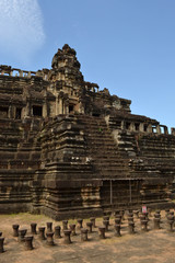 Temples and the view around Angkor Wat in Siem Reap, Cambodia