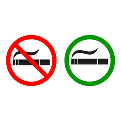 no smoking and smoking allowed