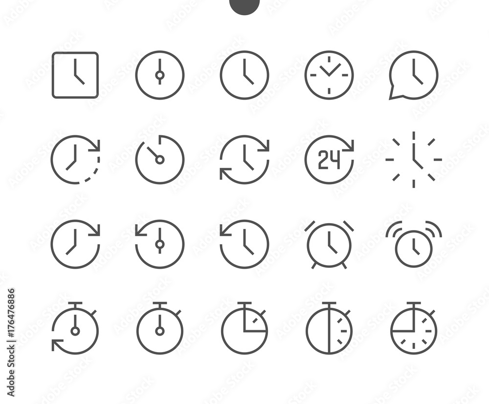 Poster time ui pixel perfect well-crafted vector thin line icons 48x48 ready for 24x24 grid for web graphic