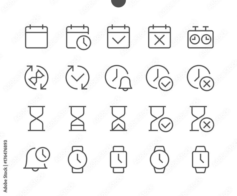 Poster time ui pixel perfect well-crafted vector thin line icons 48x48 ready for 24x24 grid for web graphic