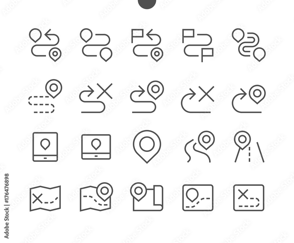 Poster navigation ui pixel perfect well-crafted vector thin line icons 48x48 ready for 24x24 grid for web g