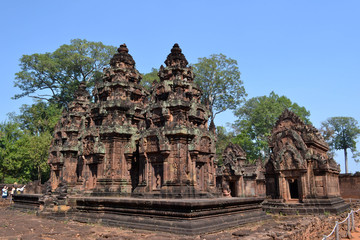 Closer to the temple around Banteay Srei still in Siem Reap - Cambodia. Regarded as one of the most beautiful Khmer temples