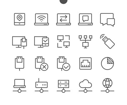 Network UI Pixel Perfect Well-crafted Vector Thin Line Icons 48x48 Ready for 24x24 Grid with Editable Stroke