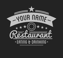 Vintage logo. Restaurant label template.