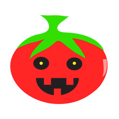 Spooky tomato appear in Halloween night