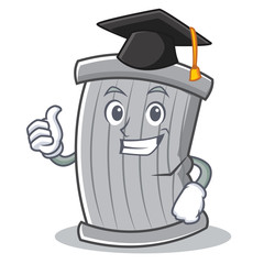 Graduation trash character cartoon style © kongvector
