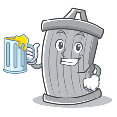 With juice trash character cartoon style © kongvector