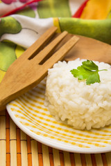 rice dish with wooden cutlery