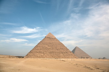 Naklejka na ściany i meble Great Egyptian pyramids in Giza, Cairo 