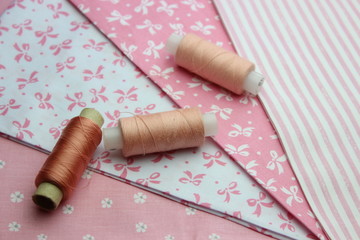 Cloth with thread coils