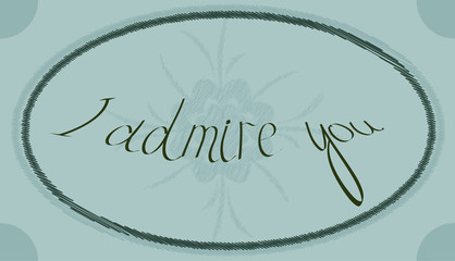 Card with an inscription