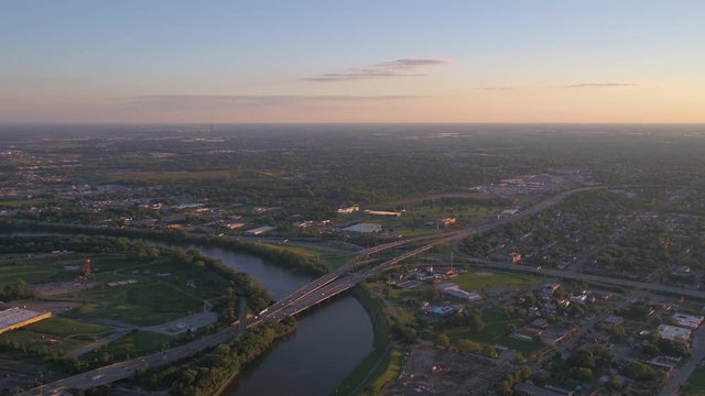 Aerial Ohio Columbus July 2017 Sunset 4K Inspire 2