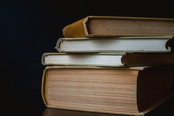stack of old books