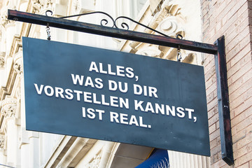 Obraz premium Businessspruch 008 - Alles was du dir vorstellen kannst