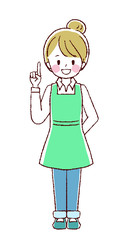 エプロン姿の女性　提案