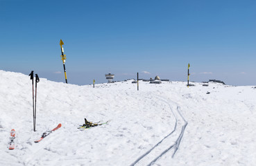 Ski in winter season