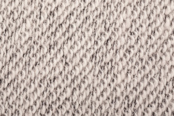 Gray piece of cotton fabric macro shot, abstract texture