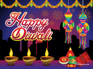 abstract artistic creative diwali night background