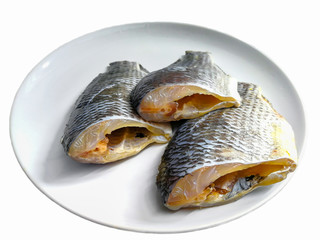 Freshwater Bass, Fish, Ocean Perch, Plate, Cut Out