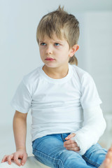 Child with an injury 