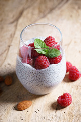 chia seed pudding almond milk
