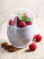 chia seed pudding almond milk