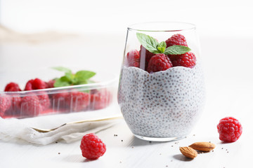 chia seed pudding almond milk